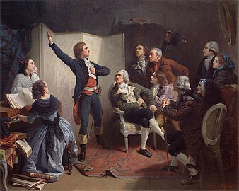 Rouget de Lisle chantant La Marseillaise. Tableau d'Isidore Pils.