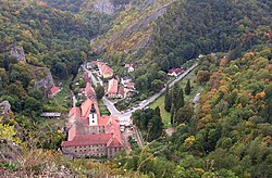 General view of the village and the monastery