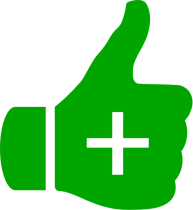 green Thumbs up sign