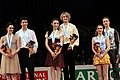 Podium de la finale du Grand Prix ISU 2009/2010 avec Meryl Davis / Charlie White et Tessa Virtue / Scott Moir