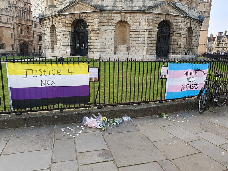 File:Memorial to Nex Benedict, Radcliffe Sqaure, Oxford, March 2024.jpg