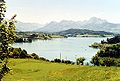 Vue depuis le golf de la Gruyère.