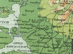 Map of Palanpur State area in 1922