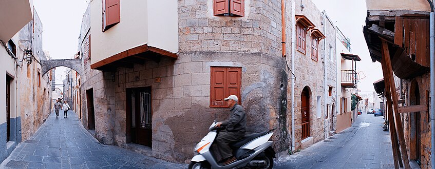 Streets of the old town of Rhodes