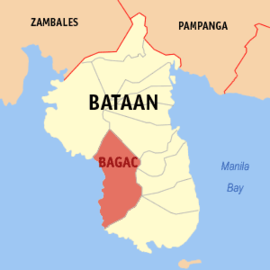 Bagac na Bataan Coordenadas : 14°35'42.21"N, 120°23'30.59"E