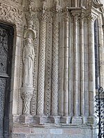 North portal column statue and decoration