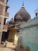 Side view of encroached tomb site.