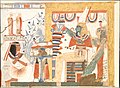 Userhat kneeling before Osiris and the Goddess of the West