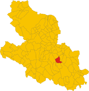 Poziția localității Anversa degli Abruzzi