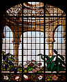 Stained glass window from the conservatory of the Marquand House, designed by Hunt and made by Eugène Stanislas Oudinot (1883-1884)