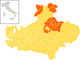 Comunità montana dell'Ufita – Mappa