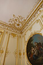 Decorazione di pannelli e soffitto nell'ufficio del primo ministro francese, Hôtel Matignon (1720–25)