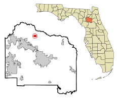 Location in Alachua County and the state of Florida