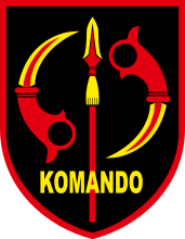 Crest of VAT 69 Commando (Malay: 69 Komando, Jawi:٦٩ كومندو‎)