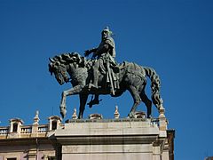 Estatua ecuestre de Jaime I el conquistador, de Agapito Vallmitjana (1890).[61]​