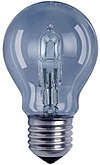 Halogen-Xenon-Lampe mit E27-Sockel, 42 W - blauer Kolben korrektur-filtert zu Tageslicht