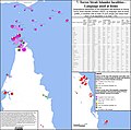 Languages used at home by Torres Strait Islanders in localities with significant share of Torres Strait islander population[55]