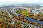 The North-Eastern Chord passes Mnyovnikovskaya floodplain.