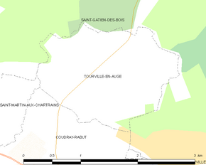 Poziția localității Tourville-en-Auge