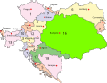 Image 13Two parts of the Triune Kingdom: Croatia-Slavonia (number 17) and Dalmatia (number 5) within Austria-Hungary (from History of Croatia)