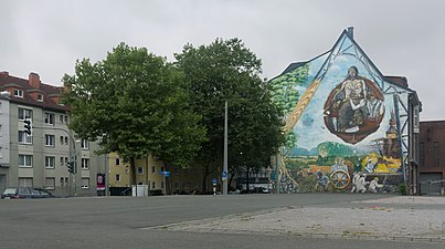 Straatkunst bij der Jahrhunderthalle