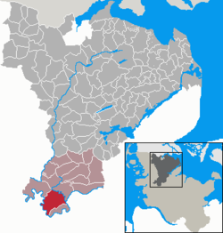 Elhelyezkedése Schleswig-Holstein térképén