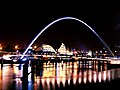 Gateshead Quays rihtiminda gece