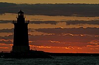 A lighthouse at the mouth of Delaware Bay at Cape Henlopen Lewes Author: 57RRoberts