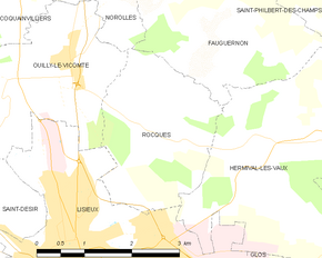 Poziția localității Rocques