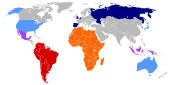 Countries for the 2018 and 2022 FIFA World Cup.