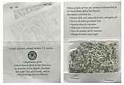 Shredded US dollar by Federal Reserve Bank of San Francisco as souvenir