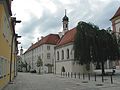 De Kirchplatz bij de St.-Stefanuskerk te Mindelheim