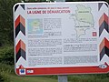 Panneau de la ligne de démarcation à Germigny-l'Exempt