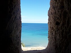 A slot in the tower of the ribat of Monastir