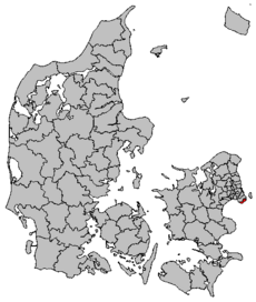 Kart som viser Dragør kommune.