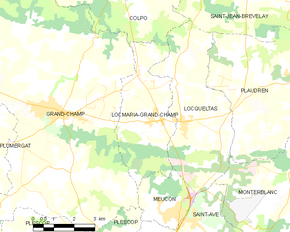 Poziția localității Locmaria-Grand-Champ