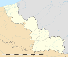 Mapa konturowa Nord, na dole po prawej znajduje się punkt z opisem „Pont-sur-Sambre”