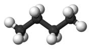 Molecuulmodel van butaan