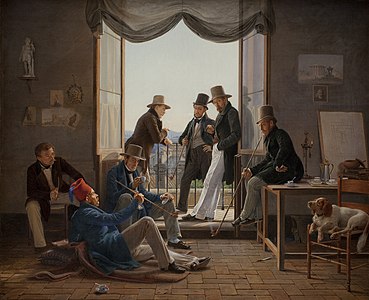 Constantin Hansen Et selskab af danske kunstnere i Rom