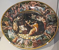 1530s, dish shape, with the Birth of Hercules