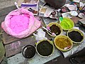 Holi Colors at a street shop at Deanesh Skeikh lane, Howrah.