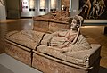 "Two_life-size_Etruscan_sarcophagi_discovered_hidden_in_a_repository_in_Geneva_and_that_was_previously_owned_by_British_art_dealer_Robin_Symes,_L'Arma_per_l'Arte_e_la_Legalita_(29036143121).jpg" by User:Voism