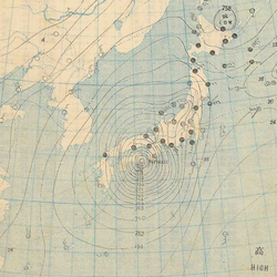 Carte météo du 21 septembre au pic du typhon.