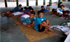 American Samoa students at first Enviro-Discoveries Camp in Futiga 1998.png