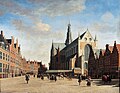 Grote Markt eta Grote Kerk, Haarlem, 1696an