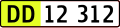 2008-style Danish registration plate for vehicles allowed for both commercial and common transportation