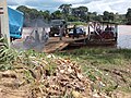 Ferry de Guerima sur la rivière Mbam près de Bafia (Cameroun)