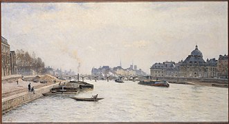 Le Pont des Arts, vue du pont Royal, Stanislas Lépine, 1884, musée Carnavalet, Paris.