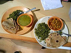 Chapati is typically eaten with various side-dish.