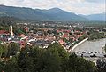 Blick auf Bad Tölz und die Isar vom Kalvarienberg